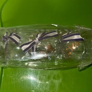 Monet hair brand 2018 hard plastic ornament with bows  set of 3